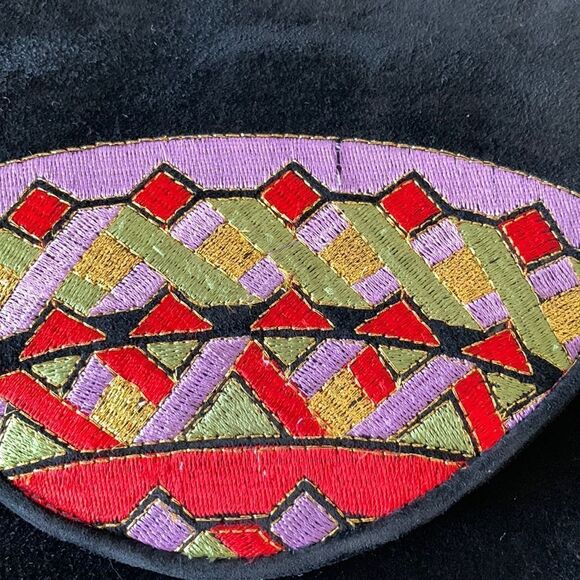 Vintage J.Renee 80s black suede purse - Picture 14 of 16